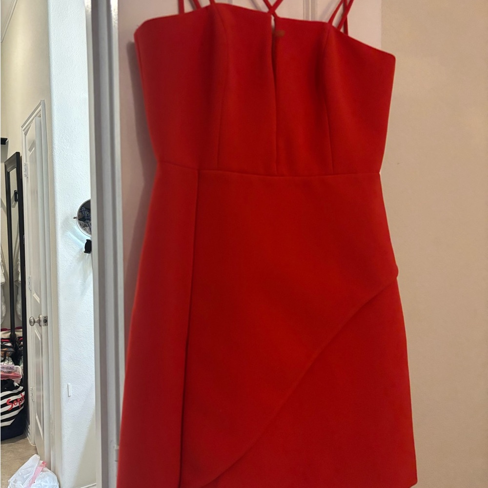 BCBGMaxAzria Fiery Red Mini Dress